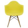 Imagem de Cadeira Charles Eames Eiffel Design Wood Com Braço Amarela
