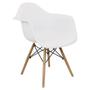 Imagem de Cadeira Charles Eames Eiffel Design Wood Com Braço - Branco