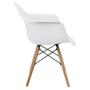 Imagem de Cadeira Charles Eames Eiffel Design Wood Com Braço - Branco