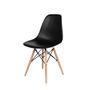 Imagem de Cadeira Charles Eames Eiffel Preta Base Madeira - Impex design