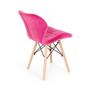 Imagem de Cadeira Charles Eames Eiffel Slim Veludo Estofada - Rosa