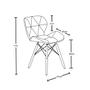 Imagem de Cadeira Charles Eames Eiffel Slim Veludo Estofada - Rosa