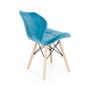 Imagem de Cadeira Charles Eames Eiffel Slim Veludo Estofada - Turquesa
