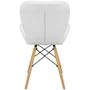 Imagem de Cadeira Charles Eames Eiffel Slim Wood Estofada - Branca