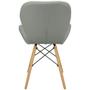 Imagem de Cadeira Charles Eames Eiffel Slim Wood Estofada - Cinza