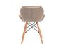 Imagem de Cadeira Charles Eames Eiffel Slim Wood Estofada Cor Nude