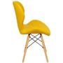 Imagem de Cadeira Charles Eames Eiffel Slim Wood Estofada - Mostarda