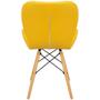 Imagem de Cadeira Charles Eames Eiffel Slim Wood Estofada - Mostarda