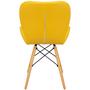 Imagem de Cadeira Charles Eames Eiffel Slim Wood Estofada - Mostarda