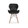 Imagem de Cadeira Charles Eames Eiffel Slim Wood Estofada - Preta