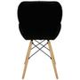 Imagem de Cadeira Charles Eames Eiffel Slim Wood Estofada - Preta