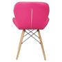Imagem de Cadeira Charles Eames Eiffel Slim Wood Estofada - Rosa