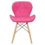 Imagem de Cadeira Charles Eames Eiffel Slim Wood Estofada - Rosa