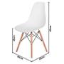 Imagem de Cadeira Charles Eames Eiffel Wood Design - Branca