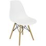 Cadeira Charles Eames Eiffel Wood Design Branca Branco - Magazine Roma Imagem de Cadeira Charles Eames Eiffel Wood Design Branca Branco