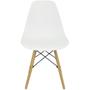 Cadeira Charles Eames Eiffel Wood Design Branca Branco - Magazine Roma Imagem de Cadeira Charles Eames Eiffel Wood Design Branca Branco