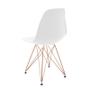 Imagem de Cadeira Charles Eames Ferro Cobre Assento Branco