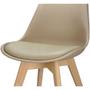 Imagem de Cadeira Charles Eames Leda Design Wood Estofada Base Madeira