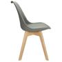 Imagem de Cadeira Charles Eames Leda Luisa Saarinen Design Wood Estofada Base Madeira - Cinza