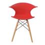 Imagem de Cadeira Charles Eames New Wood Design Pelegrin PW-079 Vermelha