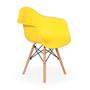 Imagem de Cadeira Charles Eames Wood Daw Com Braços - Design - Amarela