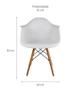 Imagem de Cadeira Charles Eames Wood Design Eiffel Branca Com Braços