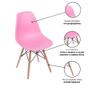 Imagem de Cadeira Charles Eames Wood Design Eiffel Jantar Rosa