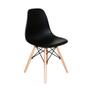 Imagem de Cadeira Charles Eames Wood Dsw Preta Base Madeira