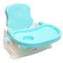 Imagem de Cadeira de Alimentação Bebê Portátil Cadeirinha Assento Refeição Booster Menino Azul Brinqway Bw-096