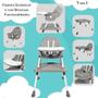 Imagem de Cadeira De Alimentação Com Mesa 8 Em 1 Portátil Multifuncional Para Bebê Kababy