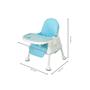 Imagem de Cadeira de Alimentação Multifuncional Bebê Acolchoada Para Refeição Infantil Até 24Kgs Multmaxx Azul