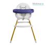 Imagem de Cadeira de Alimentação para Bebê Alta Infantil Multmaxx Portátil e Dobrável 2 Alturas até 36 Meses Azul