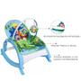 Imagem de Cadeira de Balanço Bebê Bandeja Alimentação Azul + Luminária