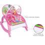 Imagem de Cadeira de Balanço Bebê Bandeja Alimentação Rosa + Chocalho