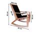 Imagem de Cadeira de balanço de madeira / sling branca