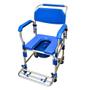 Imagem de Cadeira de Banho Higiênica Reforçada com Assento Estofado e Coletor D60 Dellamed