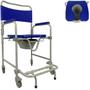 Imagem de Cadeira de Banho Hospitalar Higiênica Dobrável para Idoso Adulto 150kg D45 Dellamed