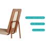 Imagem de Cadeira de Cozinha Wood 1751 Kit 6 Uni Rose/Linho Areia - Carraro