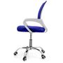 Imagem de Cadeira de Escritório com Base Cromada Prizi Essencial - Azul