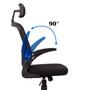 Imagem de Cadeira De Escritório Ergonômica com Encosto Alto E Ajuste De Altura Cor Preto
