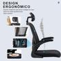 Imagem de Cadeira De Escritório Ergonômica com Encosto Alto E Ajuste De Altura Cor Preto