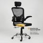 Cadeira De Escritório Ergonômica Giratoria Ajuste Lombar Tecido Respirável Em Mesh Espuma Assento Injetada Laudo Nr17 Marca Brin7 Modelo B7_001_PT Imagem de Cadeira De Escritório Ergonômica Giratoria Ajuste Lombar Tecido Respirável Em Mesh Espuma Assento Injetada Laudo Nr17 Marca Brin7 Modelo B7_001_PT