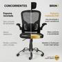 Cadeira De Escritório Ergonômica Giratoria Ajuste Lombar Tecido Respirável Em Mesh Espuma Assento Injetada Laudo Nr17 Marca Brin7 Modelo B7_001_PT Imagem de Cadeira De Escritório Ergonômica Giratoria Ajuste Lombar Tecido Respirável Em Mesh Espuma Assento Injetada Laudo Nr17 Marca Brin7 Modelo B7_001_PT