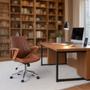 Cadeira de Escritório Ergonômica Giratória Couro Fratini Kopenhagen Diretor Office Marrom Imagem de Cadeira de Escritório Ergonômica Giratória Couro Fratini Kopenhagen Diretor Office Marrom