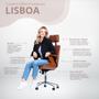 Cadeira de Escritório Ergonômica Presidente Giratória Office Lisboa Madeira Rivatti Marrom Imagem de Cadeira de Escritório Ergonômica Presidente Giratória Office Lisboa Madeira Rivatti Marrom