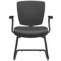 Imagem de Cadeira de Escritório Fixa Executiva Office Preto Slim Baixa Flexi P03 Vinil Preto-Lyam