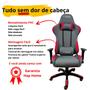 Imagem de Cadeira De Escritório Gamer Confortável Reclinável Suede War