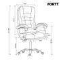 Imagem de Cadeira de Escritório Presidente Base Cromada Com Rodinha em material sintético Alta Confortável Dijon