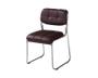 Imagem de Cadeira de Espera - Estrutura em Metal Cromado - Assento em PU na Cor Café - Tamanho 53x43x78cm + 2% OFF no Frete
