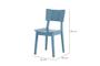 Imagem de Cadeira de Jantar de Madeira Uma Oppa Design - Azul Claro